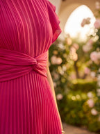 Rosa™ | Elegant Pleated Midi Dress