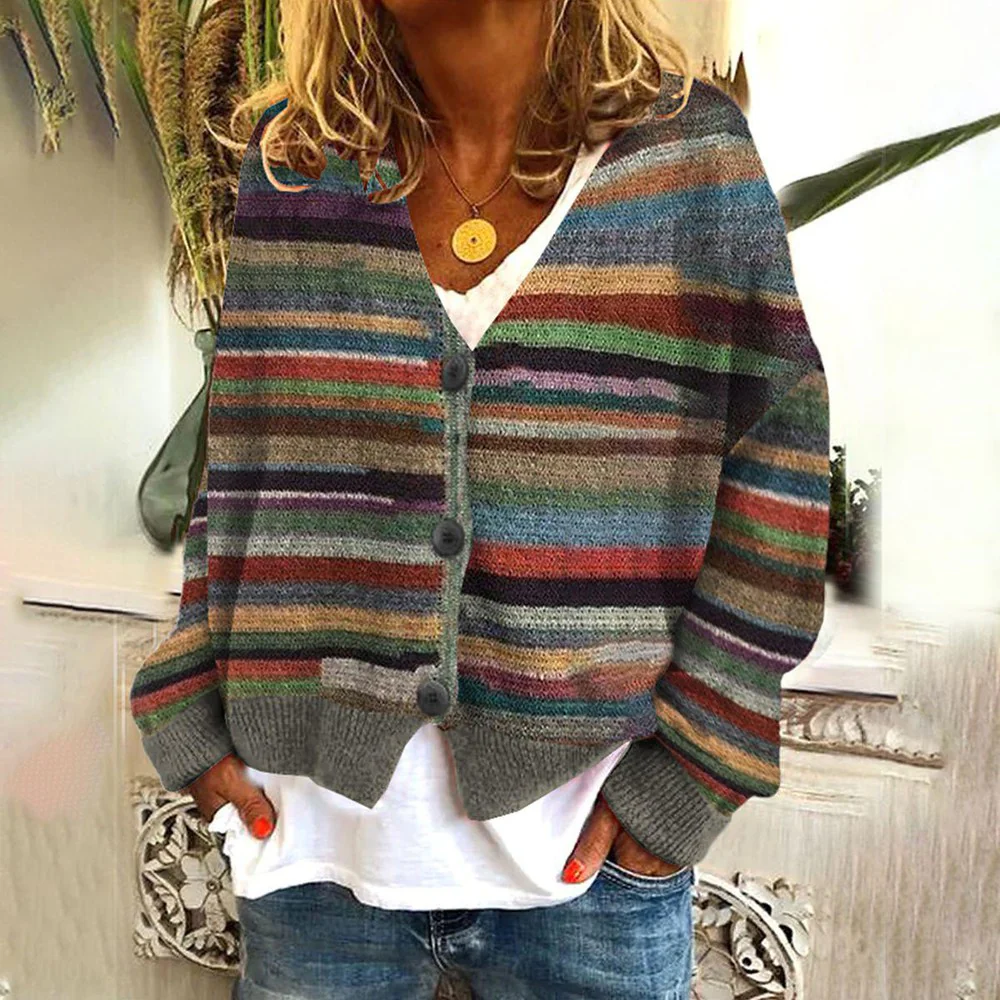 Sablelle Elegant Print Long Sleeve Sweater