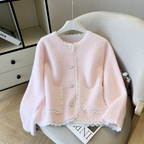 Sablelle Small Fragrant Imitation Mink Cashmere Knit Cardigan