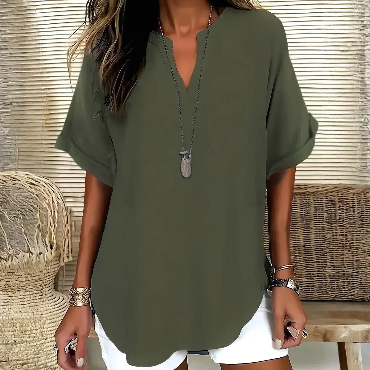 Sablelle Special V-Neck Short Sleeve Top