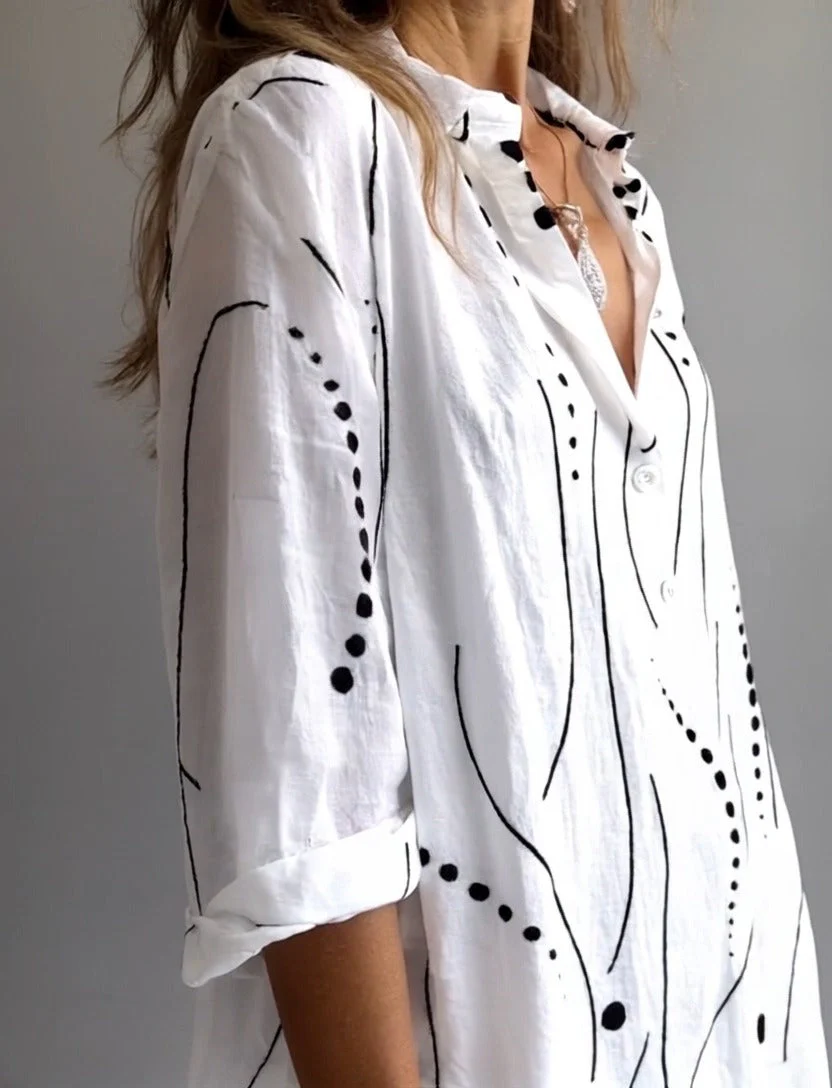 Sablelle Basic White Long Sleeve Top