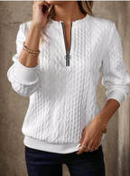 Sablelle White Long Sleeve Plain Top