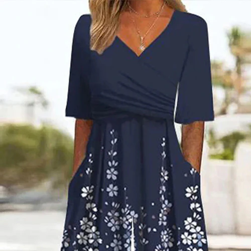 Sablelle Navy Side Pocket Short Sleeve Jumpsuit