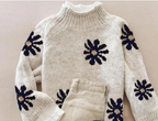 Sablelle Distinctive Mock Neck Long Sleeve Sweater