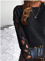 Sablelle Black Plain Long Sleeve Sweater