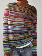 Sablelle Unique Striped Long Sleeve Sweater