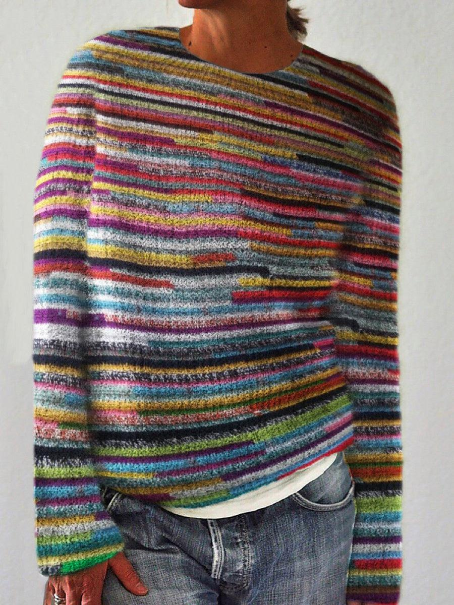 Sablelle Unique Striped Long Sleeve Sweater