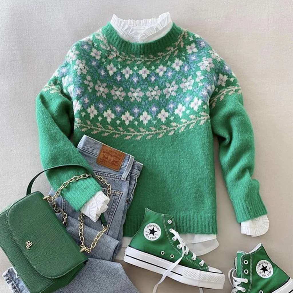 Sablelle Fresh Green Long Sleeve Sweater