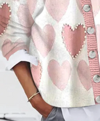 Sablelle Pink Print Long Sleeve Sweater