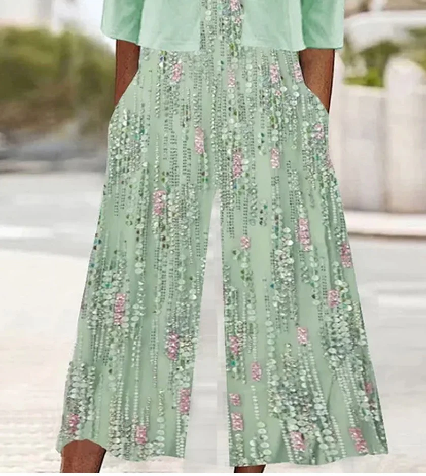 Sablelle Youthful V-Neck Green Jumpsuit With Jacket