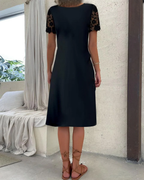Sablelle Scalloped Squared Little Black Dress