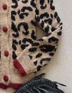 Sablelle Unique Brown Leopard Print Long Sleeve Cardigan