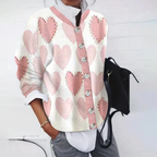 Sablelle Pink Print Long Sleeve Sweater