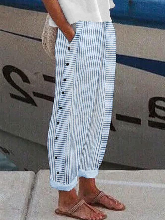 Sablelle Popular Blue Side Pocket Pants