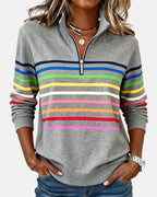 Ella™ | Striped Zip-Up Hoodie