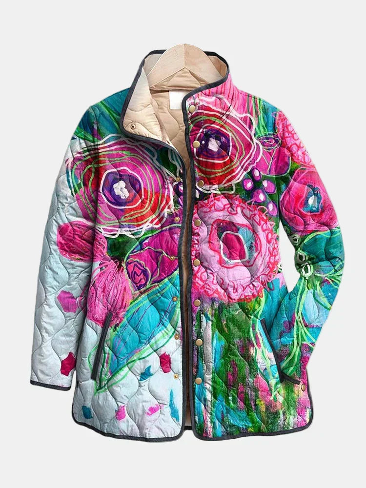 Amaya™ | Vintage Floral Print Jacket