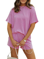 Irina™ | Ribbed Textured Shorts Set