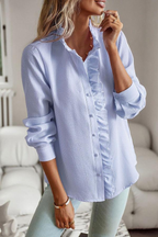 Sablelle Blue Long Sleeve Print Shirt