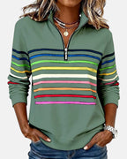 Ella™ | Striped Zip-Up Hoodie