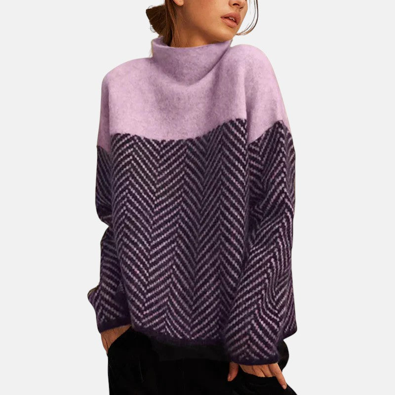 Eva™ | Herringbone Knit Sweater