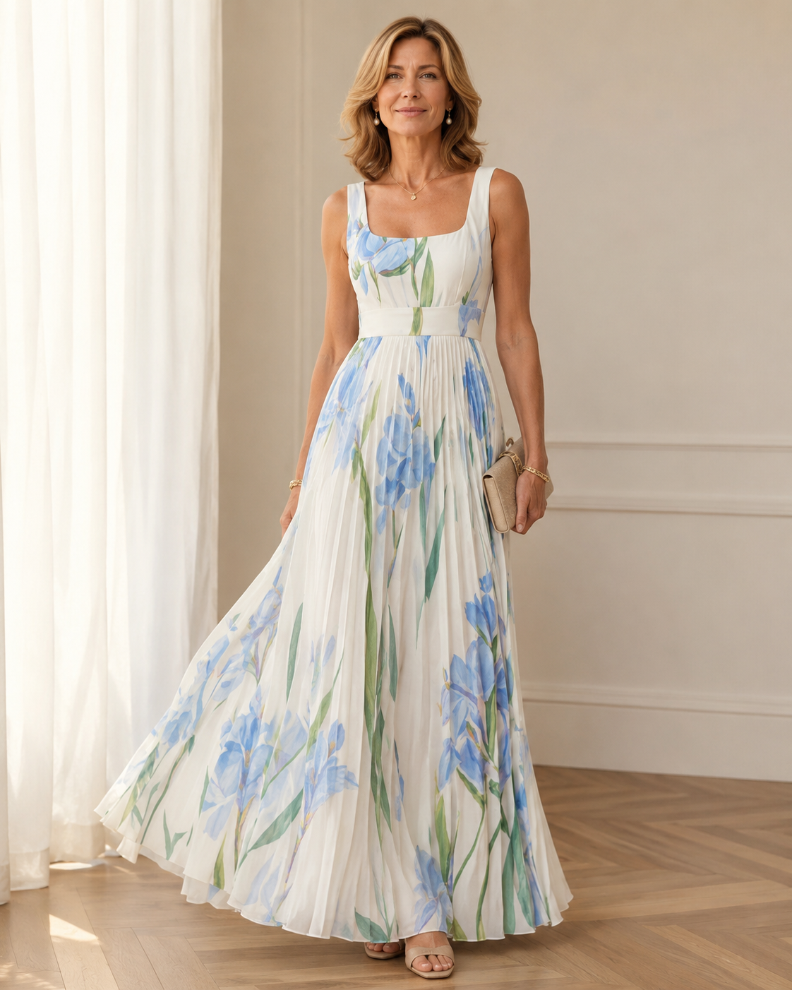 Iris™ | Floral A-Line Maxi Dress