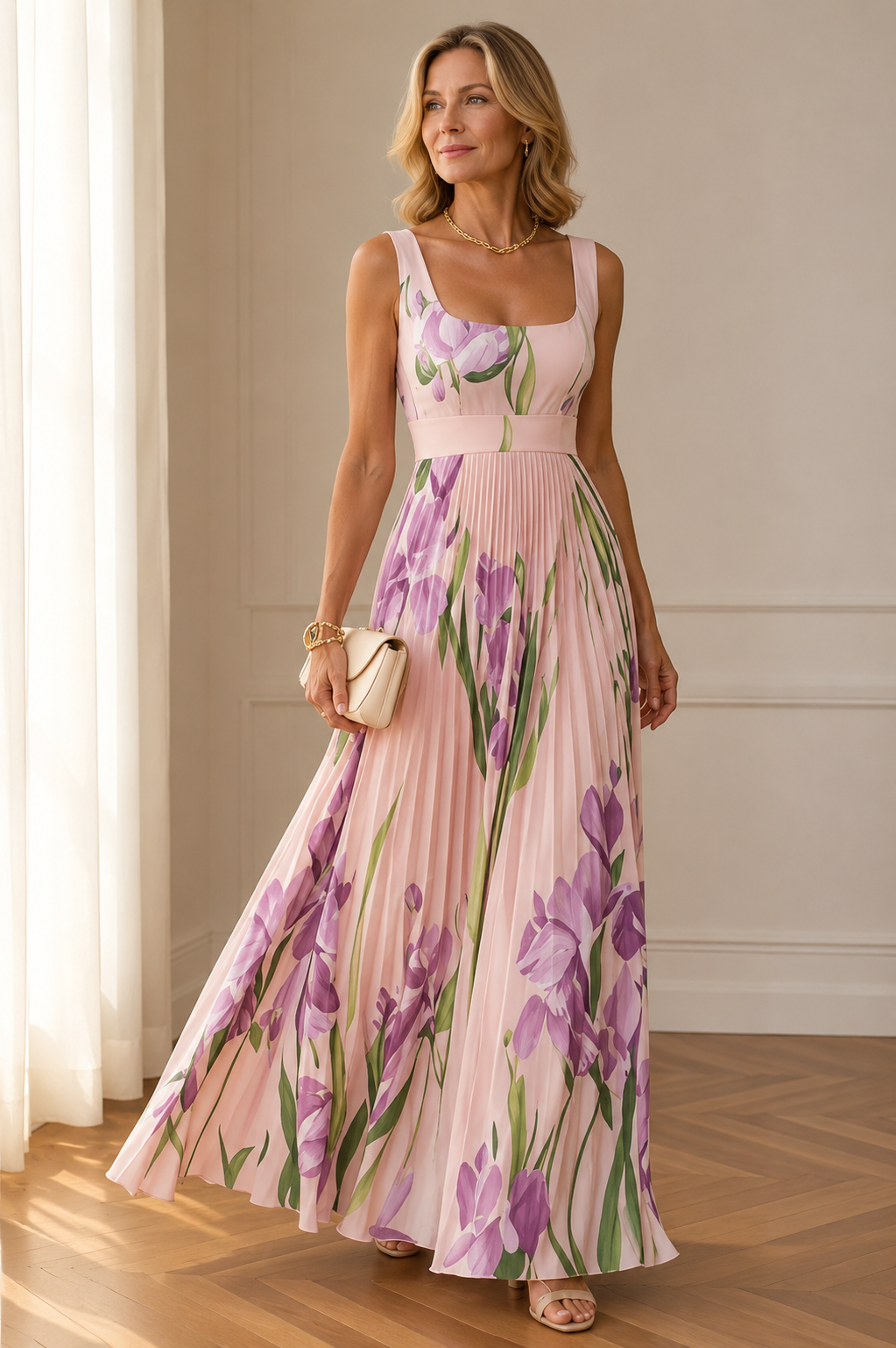 Iris™ | Floral A-Line Maxi Dress
