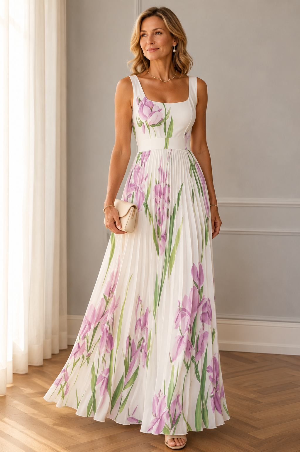 Iris™ | Floral A-Line Maxi Dress