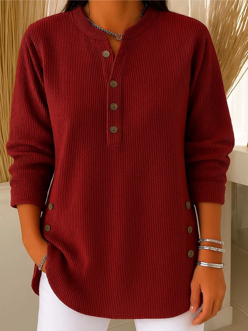 Lila™ | Knit Sweater With Button Details