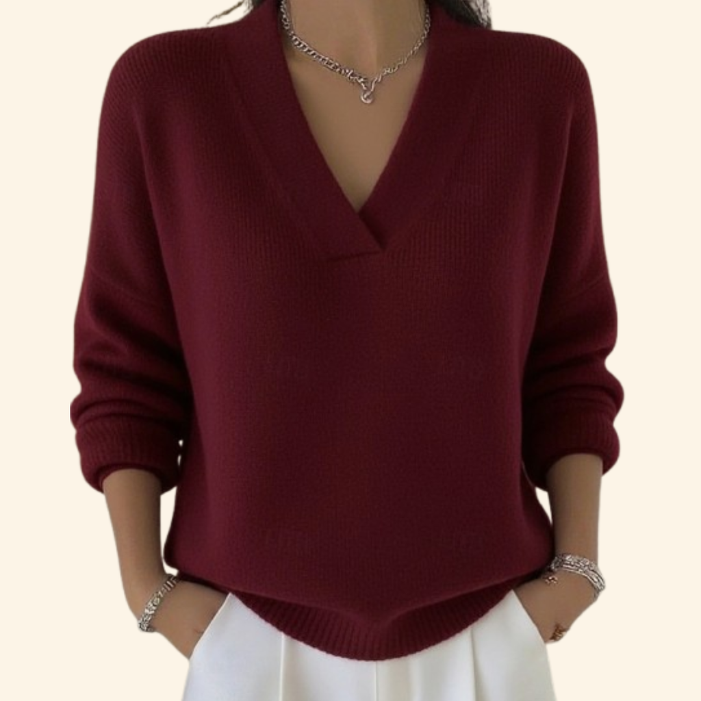 Leah™ | V-Neck Knit Sweater