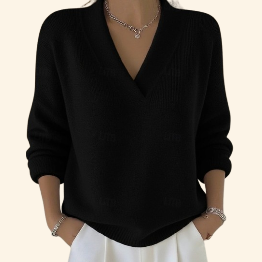 Leah™ | V-Neck Knit Sweater