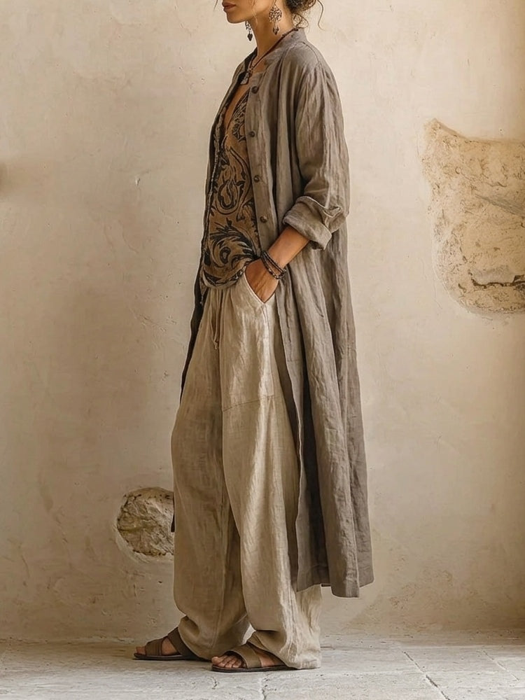 The Linen & Cotton Three-Piece Set