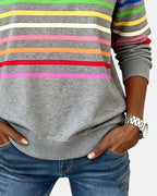 Ella™ | Striped Zip-Up Hoodie