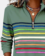Ella™ | Striped Zip-Up Hoodie