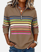 Ella™ | Striped Zip-Up Hoodie