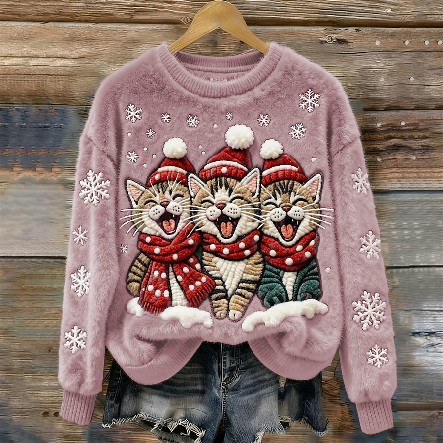 Emily™ | Festive Cat Sweater
