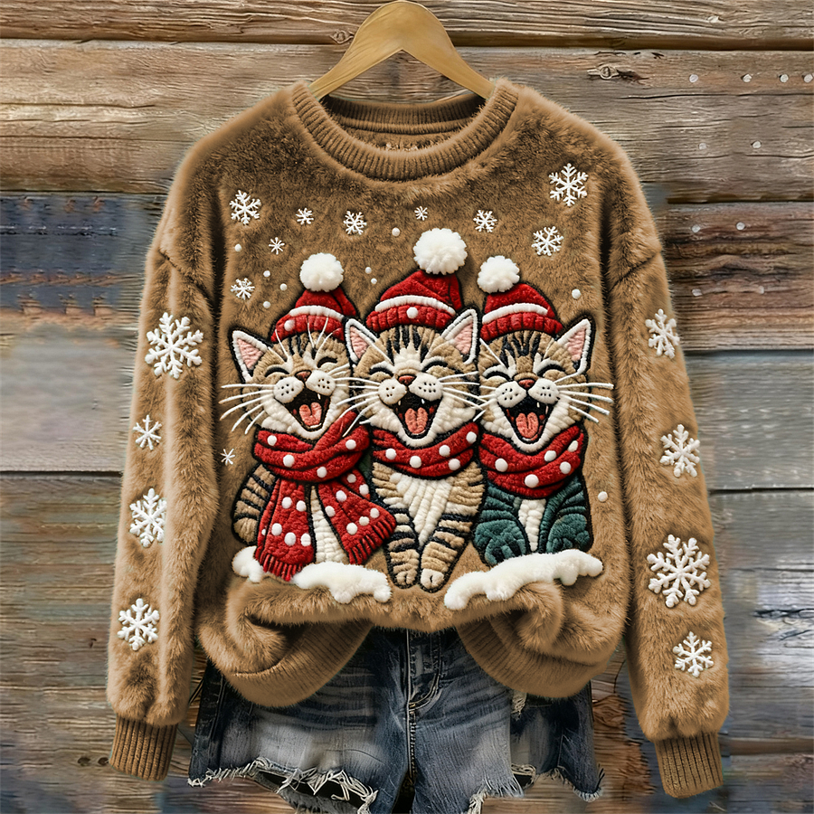 Emily™ | Festive Cat Sweater
