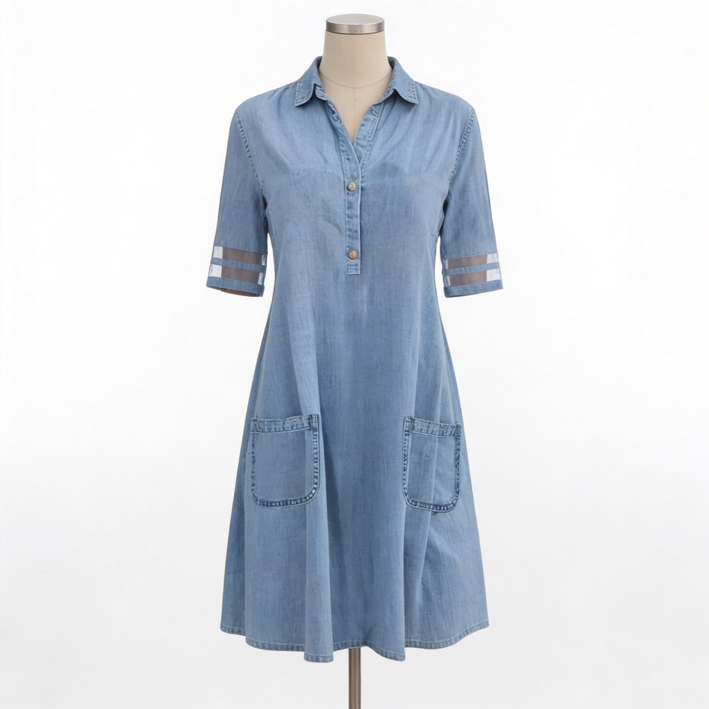Charlotte™ | Relaxed Linen-Feel Shirt Dress