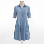 Charlotte™ | Relaxed Linen-Feel Shirt Dress